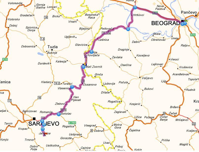 mapa beograda najkraci put Jahorina mape dolaska mapa beograda najkraci put